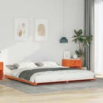 vidaXL Bedframe Wasbruin 200 x 220 cm Massief grenenhout, Huis en Inrichting, Slaapkamer | Bedden, Verzenden, Nieuw