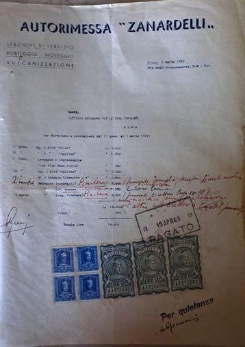 Collectie van memorabilia - Historische factuur 1949