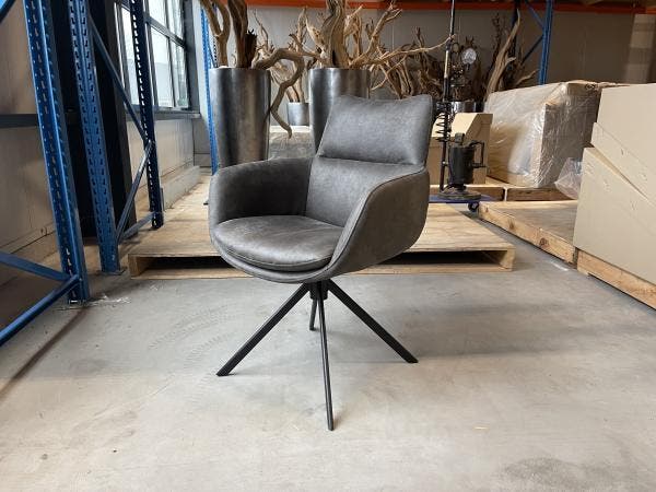 Veiling - Eetkamerstoel Nola (set van 4)-draaibaar-microlede, Huis en Inrichting, Stoelen, Nieuw