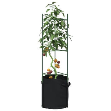 vidaXL Tomatenkooien met plantenzak 4 st 116 cm staal en, Tuin en Terras, Verzenden, Nieuw