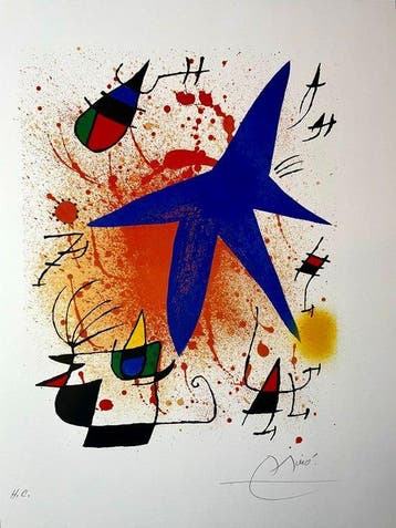 Joan Miró (after) - Litographie I (1972) - Jaren 1990