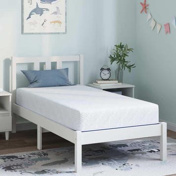 vidaXL Matras Wit en Blauw 80 x 160 cm Jacquard stof, Verzenden, Nieuw