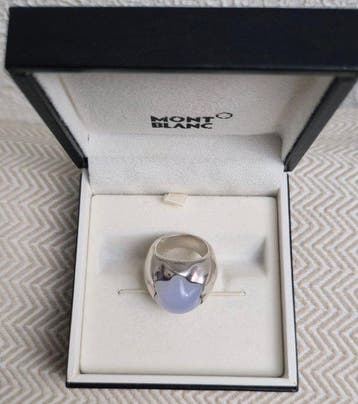 Zonder minimumprijs - Montblanc - Ring Zilver Chalcedoon, Nieuw