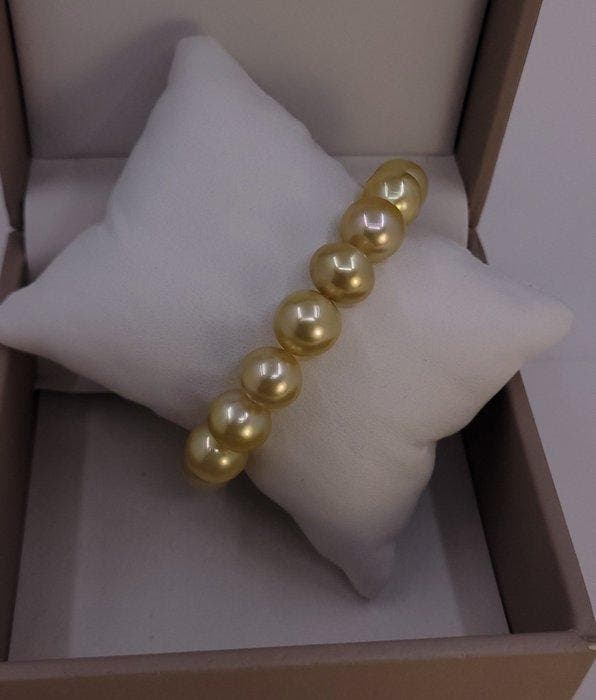 Armband Diep gouden Zuidzeeparels - 10x12 mm, Bijoux, Sacs & Beauté, Bracelets