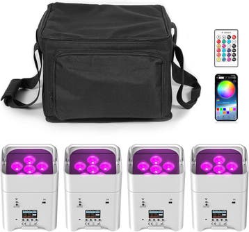 LED Uplight Set 4x: -41% Retour Deal! Feesten als een pro, Verzenden