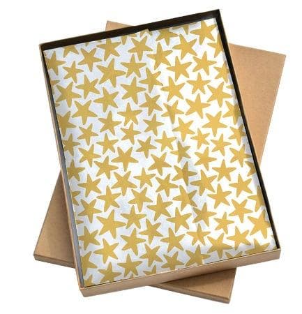 200 vellen Zijde vloeipapier stars sterren goud - leuk in..., Divers, Papier cadeau, Enlèvement ou Envoi