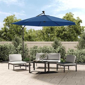 vidaXL Vervangingsdoek voor zweefparasol 300 cm azuurblauw, Verzenden, Nieuw
