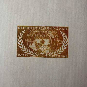 Frankrijk - Luchtpost niet uitgegeven Verenigde Naties, Gestempeld