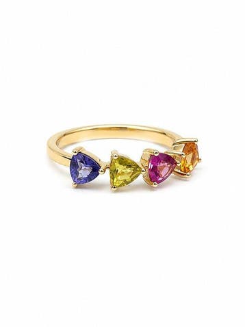 Bague - 14 carats Or jaune - 1.92ct. tw. Pierres précieuses