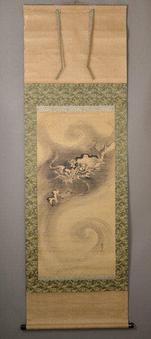 Rouleau suspendu japonais - Dragon dans les nuages