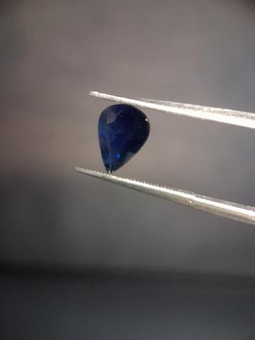Natural Blue Sapphire - 1.07 ct - pear - unheated - SI - Med, Verzenden, Nieuw