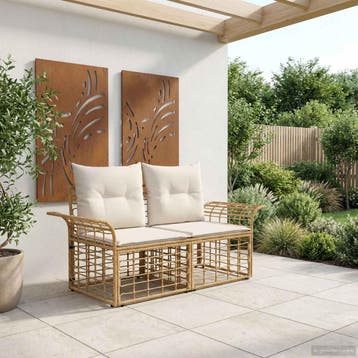 vidaXL Buiten loveseat 2 st 2-Aantal zitplaatsen, Verzenden, Nieuw