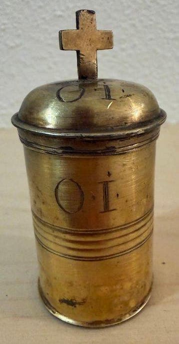 Doos voor Oleum Infirmorum - .813 zilver - 1700-1750 - Doos