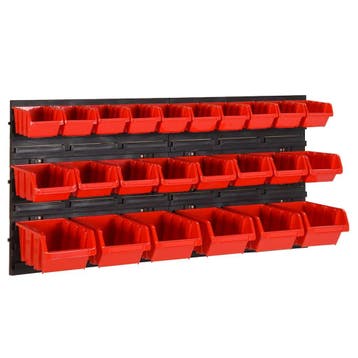 vidaXL 26-delige Sorteersysteemset 77x39 cm polypropeen rood, Verzenden, Nieuw