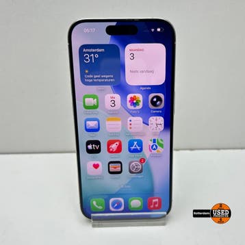 Apple iPhone 15 Pro 256GB Zilver, Verzenden, Gebruikt