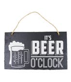 Leisteen Bordje Bier OClock 25cm, Verzenden, Nieuw