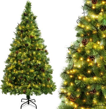 Kerstboom met verlichting - Kunstkerstboom - 180 cm - Met st, Divers, Verzenden
