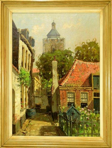 Hendrik Johannes Bellaard (1896-1975) - Oud Stadsgezicht -