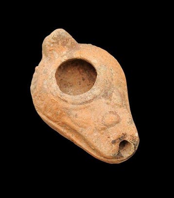 Oud-Romeins Terracotta olielamp - 95 mm (Zonder