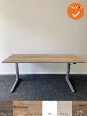 Ahrend Essa Slinger verstelbaar bureau - nieuw blad naar keu, Werkplek, Ophalen of Verzenden, Gebruikt, Bureau