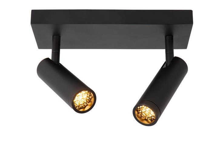 Lucide GRADO - Plafondspot - 2xGU10 (MR11) - Zwart, Huis en Inrichting, Lampen | Spots, Nieuw, Verzenden