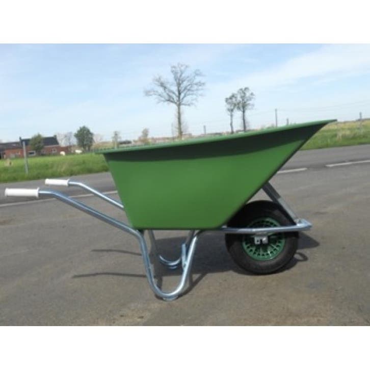 Kruiwagen kunststof bak 160liter lichte uitvoering met, Doe-het-zelf en Bouw, Transportwagens, Nieuw