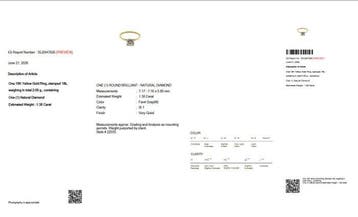 Sans prix de réserve - Bague - 18 carats Or jaune - 1.38ct., Handtassen en Accessoires, Ringen, Nieuw