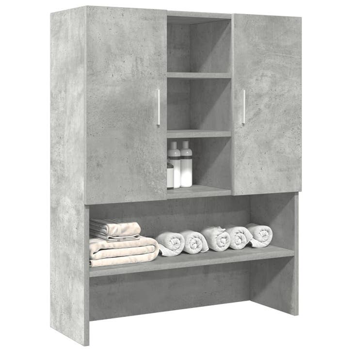 vidaXL Wasmachinekast 70,5x25,5x90 cm betongrijs, Elektronische apparatuur, Wasmachines, Nieuw, Verzenden