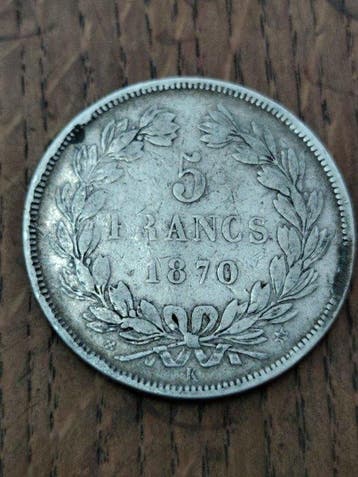 Frankrijk. IIIe République (1870-1940). 5 Francs 1870-K,