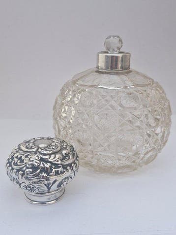 Parfumfles - Kristal - Groot sterlingzilver