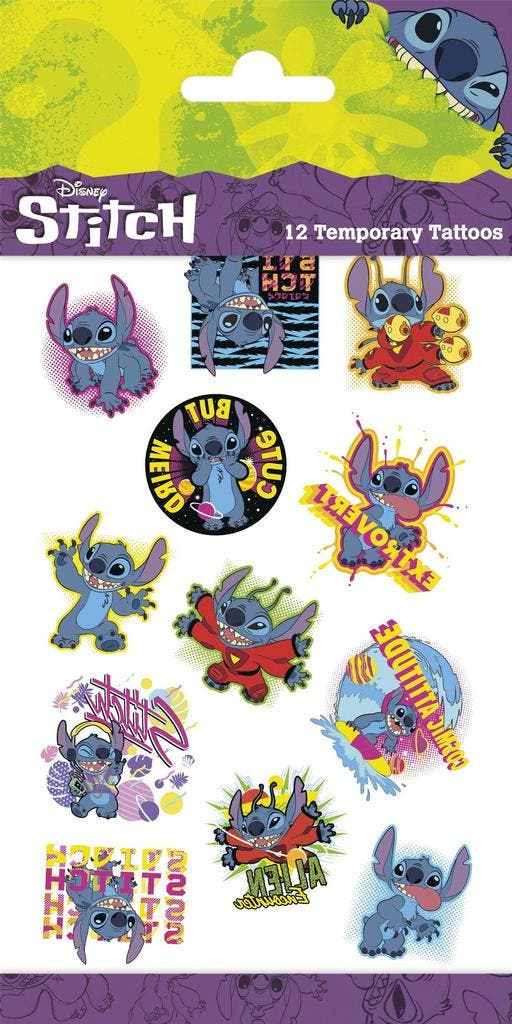 Disney Nep Tattoos Stitch, Hobby en Vrije tijd, Feestartikelen, Nieuw, Verzenden