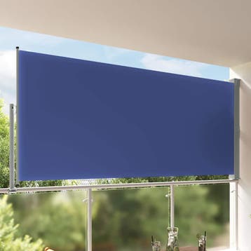 vidaXL Tuinscherm uittrekbaar 160x300 cm blauw, Verzenden, Nieuw