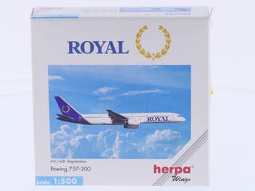 Schaal 1:500 Herpa 503792 Royal Aviation Boeing 757-200 R..., Ophalen of Verzenden