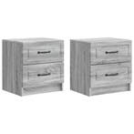 vidaXL Nachtkastje 2 pcs Grijs sonoma 43 x 34,5 x 44,5 cm, Verzenden, Nieuw