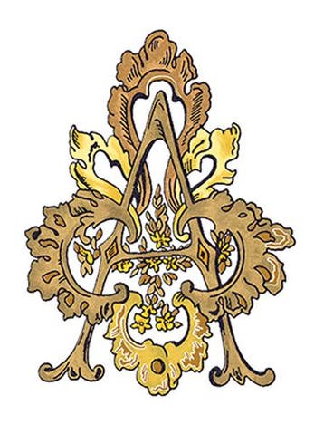 VERSACE ALFABET - Letter A (Bianco/Oro) / Vloertegel en, Ophalen of Verzenden