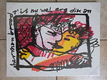 Herman Brood (1946-2001) - T is nu wel erg dik an, Antiek en Kunst