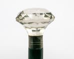 Wandelstok - diamantgeslepen - Hout, Kristal