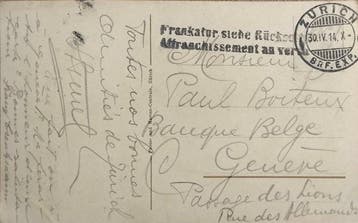 France, Suisse - Militaire, Première Guerre mondiale, Ville, Verzamelen, Gelopen