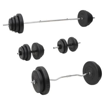 vidaXL Halterset met gewichten 120 kg, Verzenden