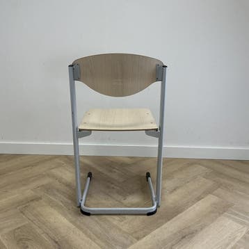Vanerum schoolstoel (blauwe stip) zithoogte 46 cm