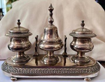Artesanía española siglo XIX - Bureauset - Verzilverd,, Nieuw