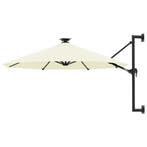 Wandparasol met LED 300cm | Tweede kansje | OP = OP, Tuin en Terras, Muurparasol, Zo goed als nieuw, 3 tot 4 meter, Kantelbaar