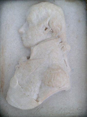 A. G. - Reliëf, Vice Admiral Viscount Nelson - 20 cm -, Antiquités & Art, Antiquités | Céramique & Poterie