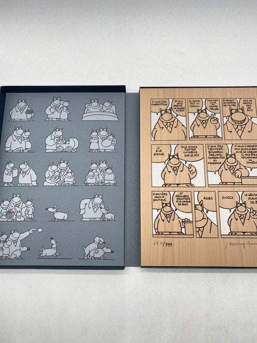 Le Chat - Le Chat fait des petits + planche - 3x C + coffret, Boeken, Stripverhalen