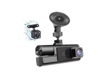 Veiling - Dashcam met 3 Cameras – Full HD – Voor- en Ac, Autos : Divers