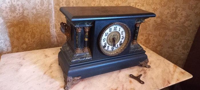 Console klok - Hout, Messing - 1900-1910, Antiquités & Art, Antiquités | Horloges