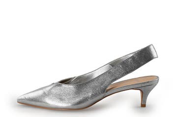 Carrano Slingbacks in maat 40 Zilver, Kleding | Dames, Overige kleuren, Verzenden, Zo goed als nieuw, Carrano