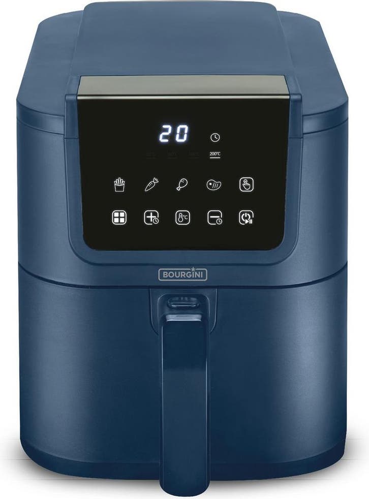 Bourgini Slimfit Airfryer XL Blauw - Heteluchtfriteuse - 5, Elektronische apparatuur, Frituurpannen, Nieuw, Verzenden
