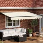 vidaXL Elektrisch Uitschuifbare Zonneluifel Crème en, Tuin en Terras, Zonneschermen, Verzenden, Nieuw