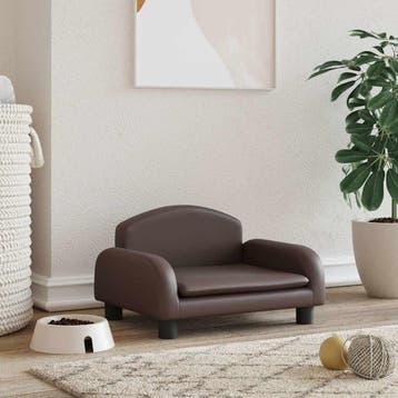 vidaXL Hondenmand 50x40x30 cm kunstleer bruin, Verzenden, Nieuw